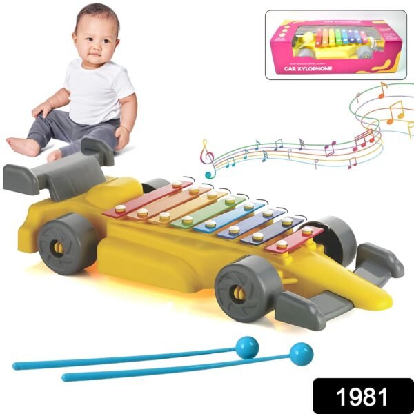 132.jpg Musical Car Piano Xylophone Toy, Plastic Car Xylophone (1 Set)