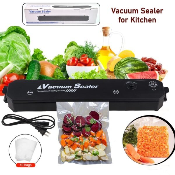 Vacuum Sealer Machine 10 Bags, Automatic Hands-Free, Smart Food Preservation (1 Set)