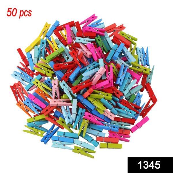 Multipurpose Wooden Clips  / Cloth Pegs (Small, 50 Pcs)