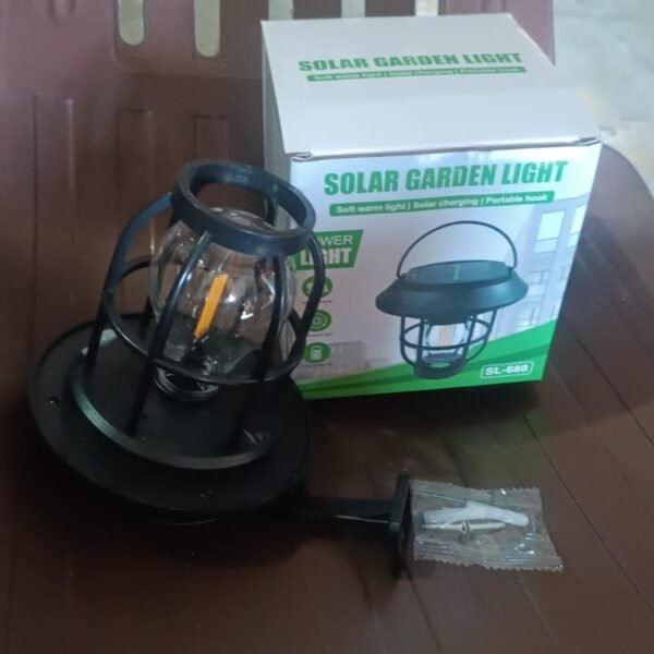 Solar Lantern Wall Lights Fixtures with Motion Sensor (1 Pc)