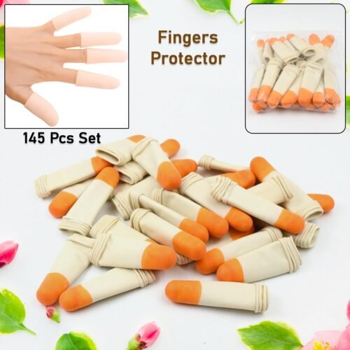 13_06d9a727-4eee-47ef-aa8e-ac57885560f6.jpg Finger Caps, Silicone Finger Protectors Sleeves (Finger Cots / 145 Pcs Set Approx)