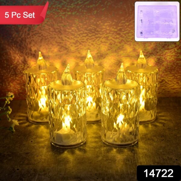 13_373b7643-cbaa-485b-87ad-3e429aadcb18.jpg LED Crystal Effect Flameless Candle Light Set (5 Pc)