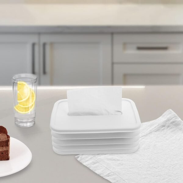Simple Silicone Tissue Holder – Cube/Cylinder Tissue Box for Bathroom, Office