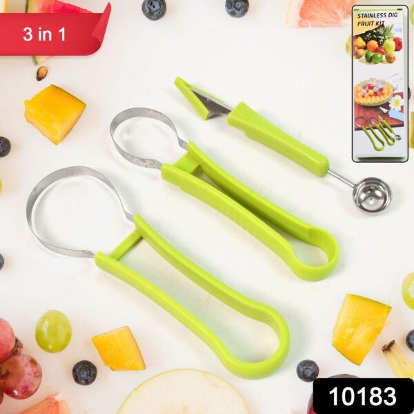 140.jpg Professional 3 in 1 Stainless Steel Watermelon Cutter Fruit Carving Tools Set (1 Set)