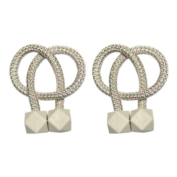 Home Magnetic Curtain Tiebacks, Straps, Buckle, Clips Rope (2 Pc)