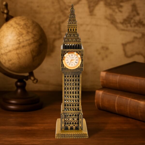 Big Ben London Clock Tower Miniature Metal Statue – Elegant Home Decor Gift