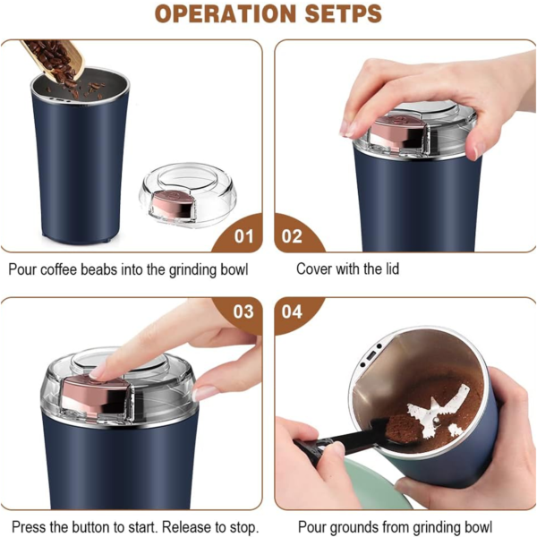 14622.png Portable 4-Blade Mini Grinder & Blender for Home & Office