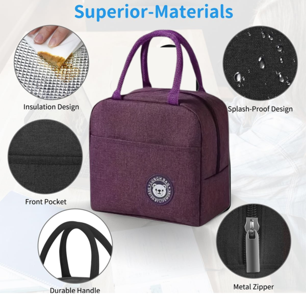 14638.png Lunch Box Bag for Women Men Insulated Lunch Bag With Zipper (1 Pc)