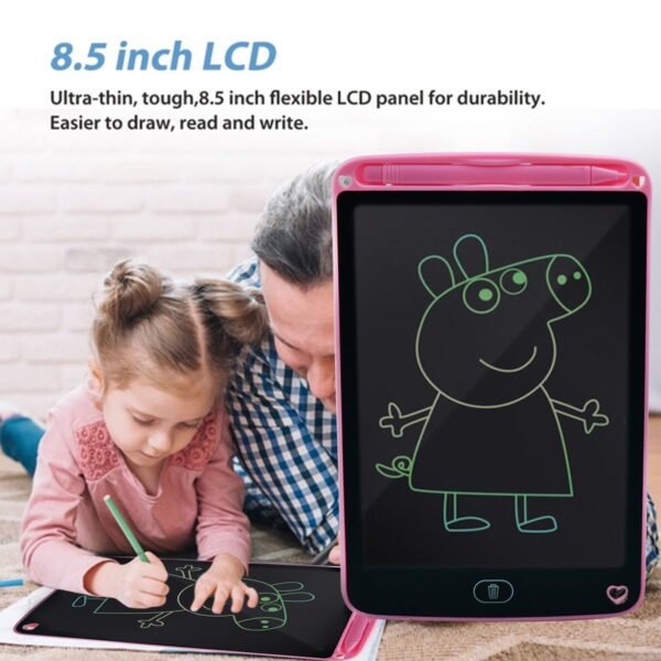 Portable 8.5" LCD Writing Tablet Pad for Writing & Drawing (Multi-Color Ink)