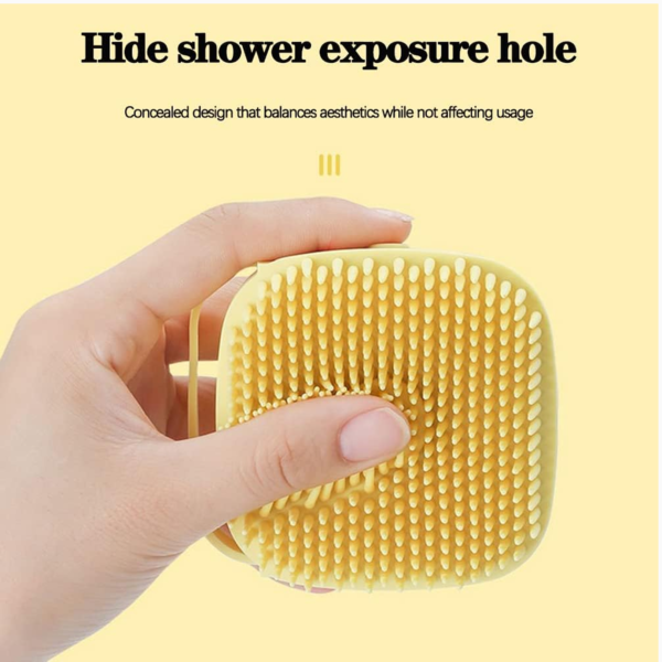 SILICONE MASSAGE BATH BODY BRUSH WITH SHAMPOO DISPENSER, SCRUBBER