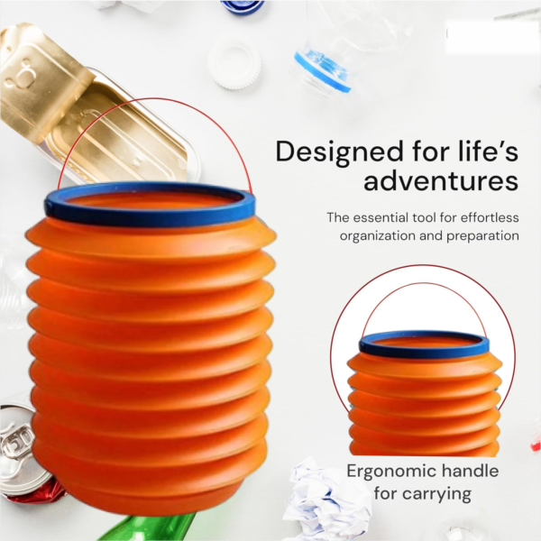 Foldable Storage Bucket , Water Container & Dustbin Multiuse Bucket For Home , Car & Kitchen Use Bucket