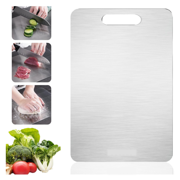 14702.png Apex Large Stainless Steel Multipurpose Chopping & Cutting Board (260x360mm / 1 Pc)