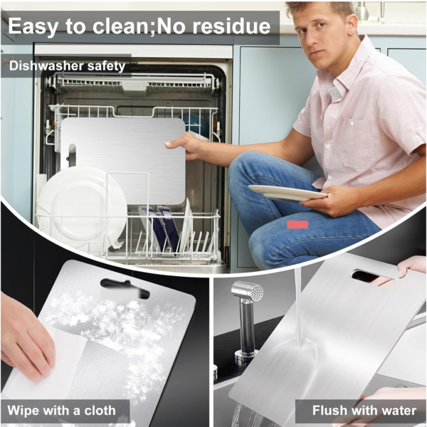 14705.png Apex Large Stainless Steel Multipurpose Chopping & Cutting Board (260x360mm / 1 Pc)