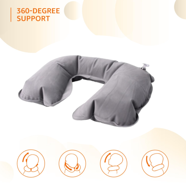 14711.png Inflatable & Foldable, Pillow U Shape Air Cushion Travel Pillow (1 Pc / Mix Color)