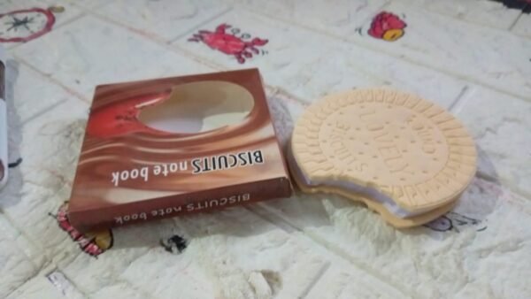 Round Biscuit-Scented Notebook – Fun Writing Copybook (1 Pc)