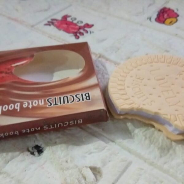 Round Biscuit-Scented Notebook – Fun Writing Copybook (1 Pc)