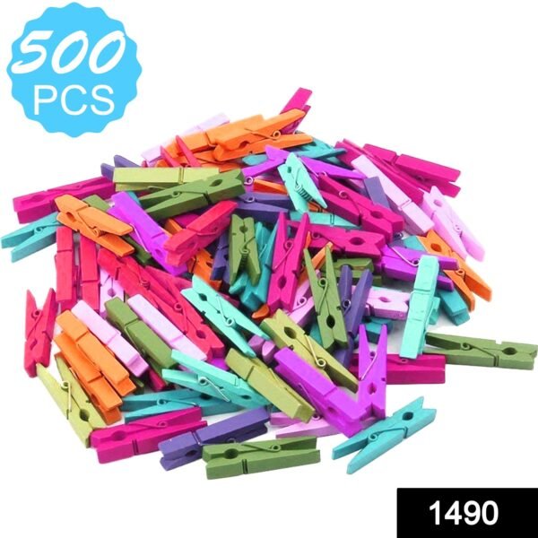 Multipurpose Wooden Clips  / Cloth Pegs (Large, 500 Pcs)