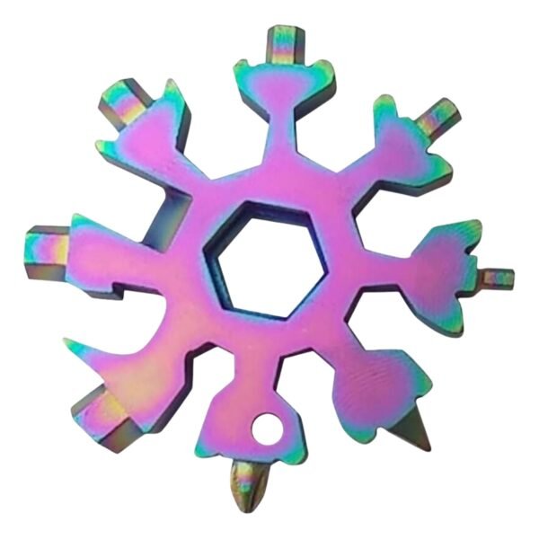 15003_18in1_snowflake_tool_rainbow.jpg Durable & Portable 18-in-1 Snowflake Multi-Tool – Bottle Opener, Screwdriver & Wrench Kit