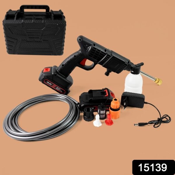 15139.jpg Double Battery 18.5V Rechargeable Electric, Car Washer Gun (1 Set)