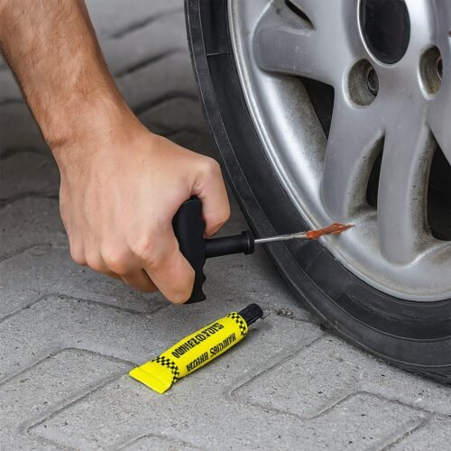 15153.jpg Tyre Puncture Repair Kit with 3 Seal Strips (5 Pcs Set)