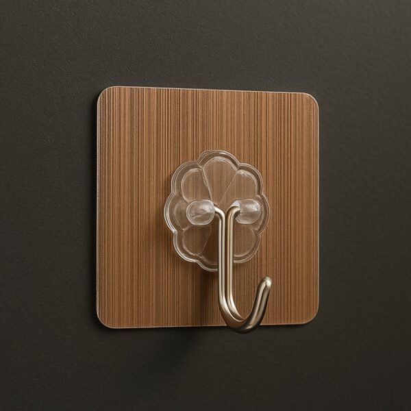 Adhesive Heavy-Duty Hooks for Kitchen and Bathroom (1 Pc / 6×6 Cm)