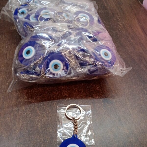 15349aa7-dca5-4077-b6b1-887eca100f5b.jpg Evil Eye Rubber / Silicone Keychain (1 Pc / Blue Color)