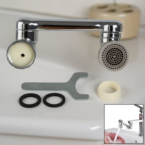 Splash Faucet Filter 180° Rotating Sprayer – Water-Saving Sink Aerator Extender