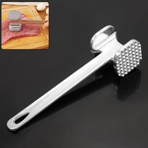 1595_meat_hammer_200gm.jpg Double Sided Beef Steak Mallet (Aluminum): Meat Tenderizer Hammer