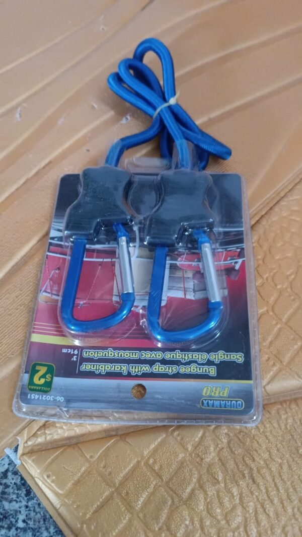 15e1cd14-0501-413a-b795-7d341e145865.jpg Carabiner Bungee Cord with Hook for Luggage & Bags (1 Pc / Mix Color)