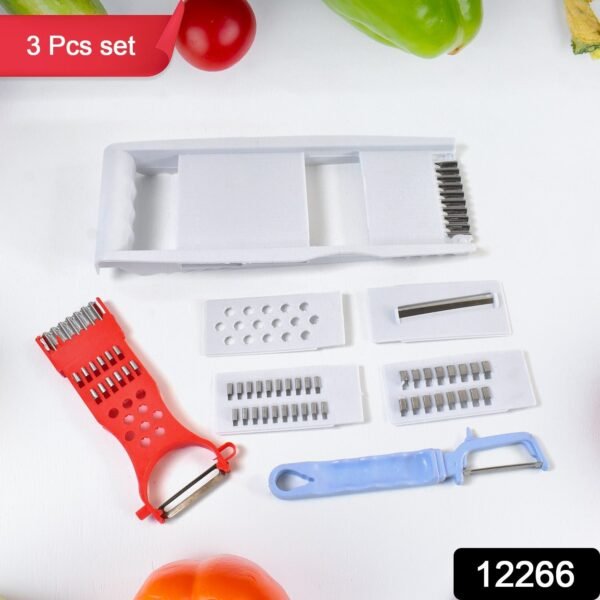 161598Pc-12228-605Gm.jpg 3 in 1 Kitchen Set: Grater Base, Slicing Attachment, and Peeler (3 Pcs Set)