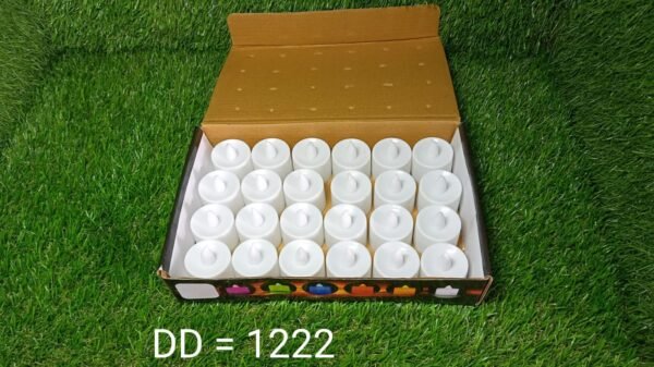 Festival Decorative - LED Tealight Candles, Diwali (White, 24 Pcs)