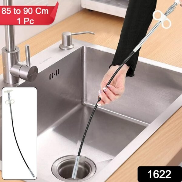 1622.jpg Drain Block Remover Cleaning Tool for Pipes, Clogged Drains ( 85 To 90 Cm / 1 Pc)