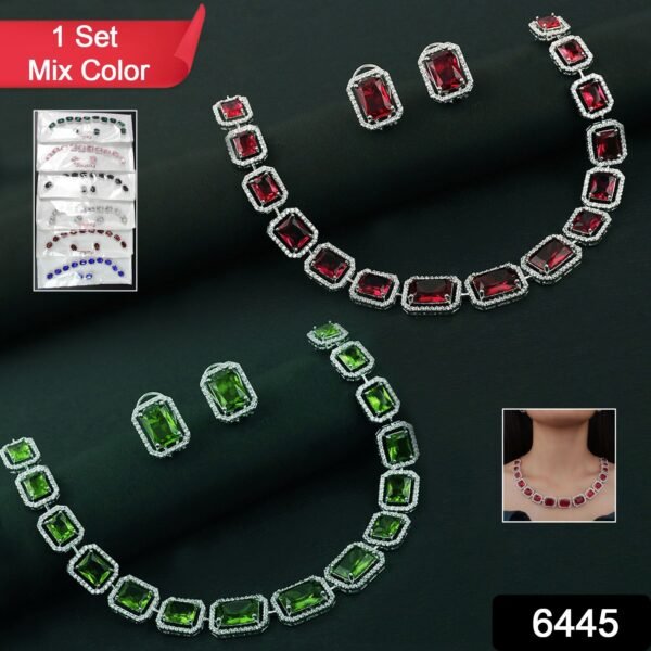 167_71323725-9de0-4fb6-af7f-1f6233982511.jpg Diamond Necklace and Earrings Set (1 Set / Mix Color)