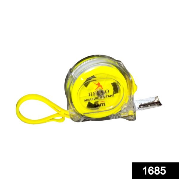 16851.jpg Professional Measuring Tape- 5 Meter Yellow & Orange Colour (1 Pc)