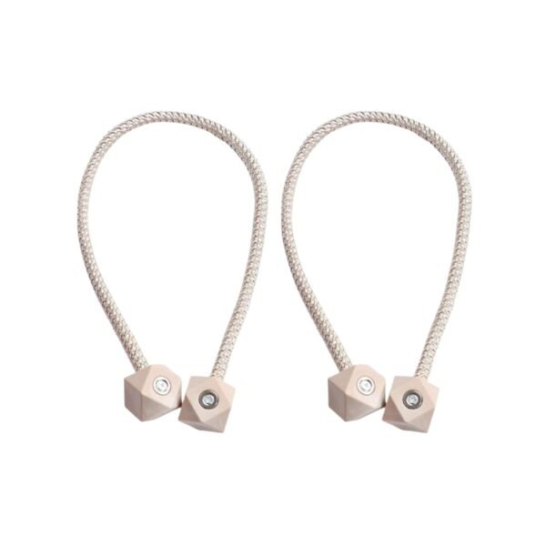 Non-Magnetic Curtain Tiebacks: Decorative Pearl Design (2 Pc (Without Magnet Buckle)