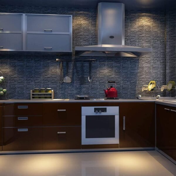 171503.jpg Wall 3D Ceiling Wallpaper Tiles Panel Vinyl Stickers Self-Adhesive for Home (Black)