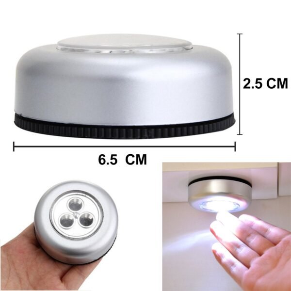 Christmas 3 Led Cordless Stick Tap Wardrobe Touch Light Lamp