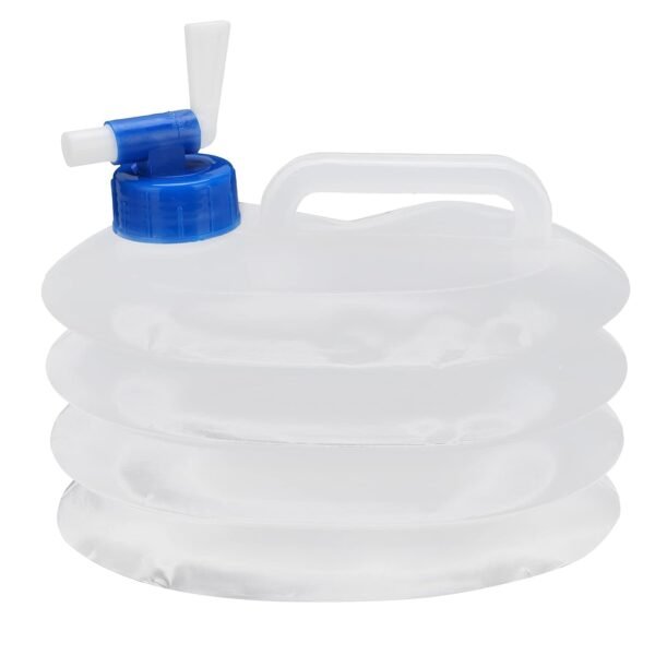 17546_collapsible_water_cotainer_5ltr-white.jpg Outdoor Camping Collapsible Water Container with Carry Handle & Tap Valve