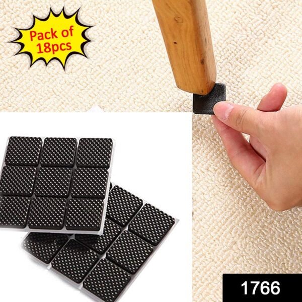 1766.jpg Self Adhesive Furniture Pads - Square (18 Pcs Set)