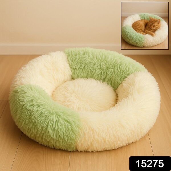 Ultra Soft Fluffy Pet Bed for Cats & Small Dogs – 1 Pc