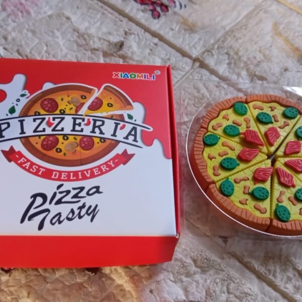 17989792-70eb-434a-9d25-3224accd71fe.jpg 3D Pizza Slices Eraser Set – Fancy & Colorful Stationery for Kids & Gifts (7 slice)