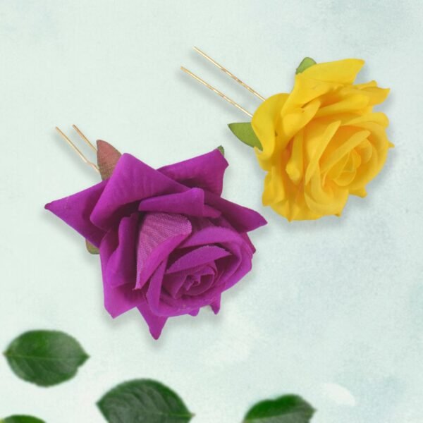 Colourful Flowing Flower Hair Pin (12 Pcs Set / Mix Color)