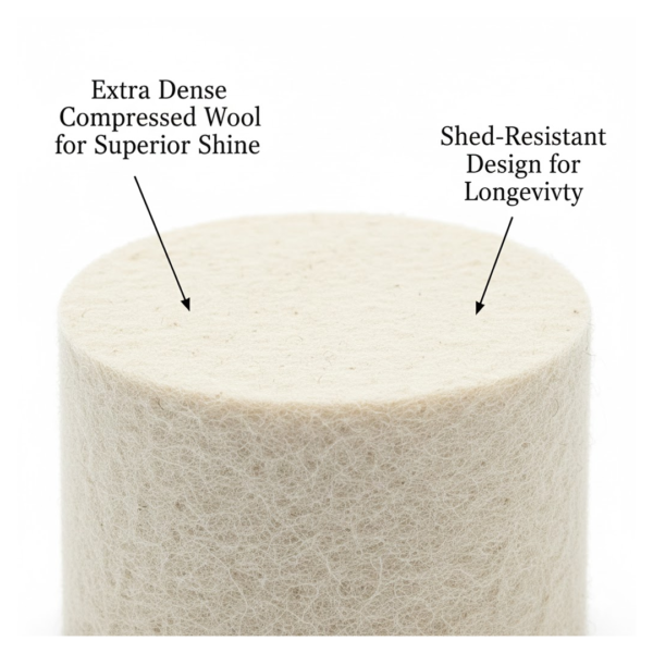 Rotary Tool Accessory Wool Felt Polishing Pad Felt (5 Pcs Set)