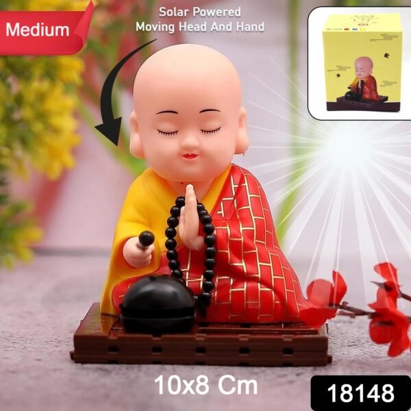Solar Powered Sitting Buddha Statue (1 Pc / Medium)