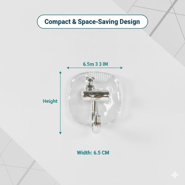 18210_2.png Large Plastic Self Adhesive Wall Hooks (2 Pc)