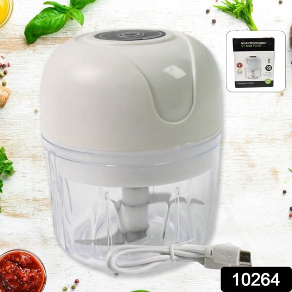 186.jpg Wireless USB Rechargeable Mini Electric Garlic Machine / Chopper (250Ml)