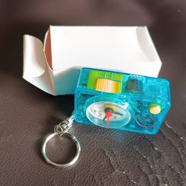 Mini Alarm Clock Keychain – 1PC Portable Quartz Analog Clock Key Ring
