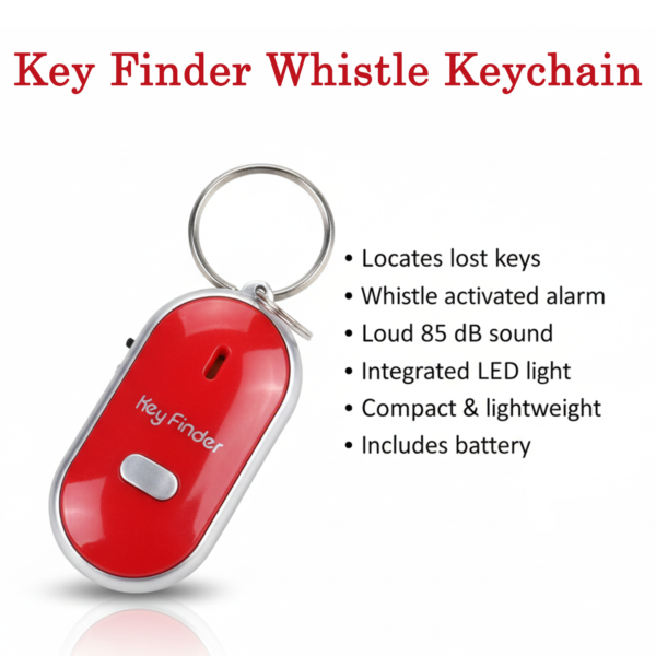 18876_keyfinder_keychain_1pc.png Key Finder Anti Key Lost Key Chain Whistle Induction (1 Pc)