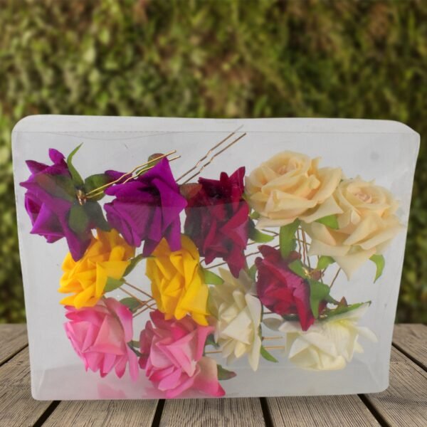 Colourful Flowing Flower Hair Pin (12 Pcs Set / Mix Color)