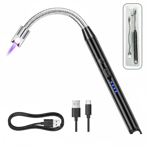 19096.png Long Flexible USB Rechargeable Electric Arc Lighter – Windproof, Flameless Plasma